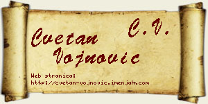 Cvetan Vojnović vizit kartica